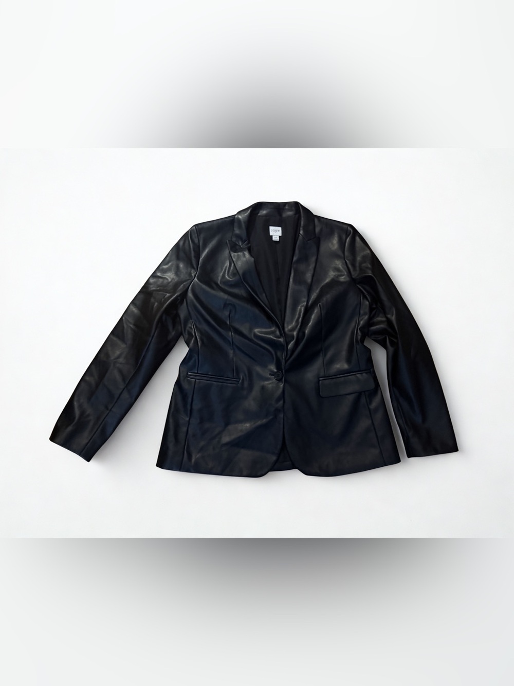 J.Crew Faux-Leather One-Button Blazer Size 10